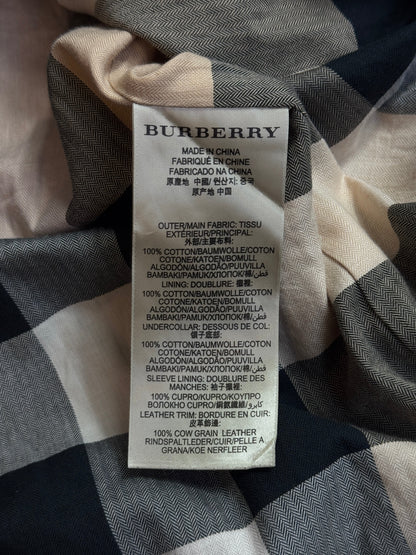 Burberry Navy Hooded Cotton Twill Parka Jacket