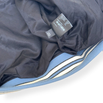AMIRI BONES WOOL VARSITY BOMBER JACKET BABY BLUE L | Large, Blue