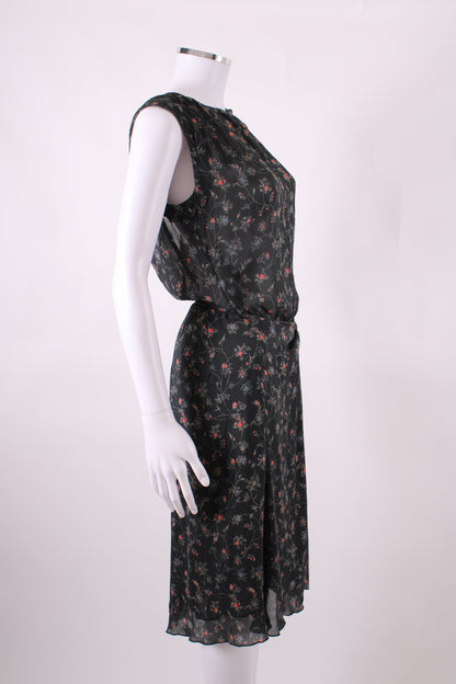 Isabel Marant S/S Floral Print Dress Black/ Red 10 | O/S, Black