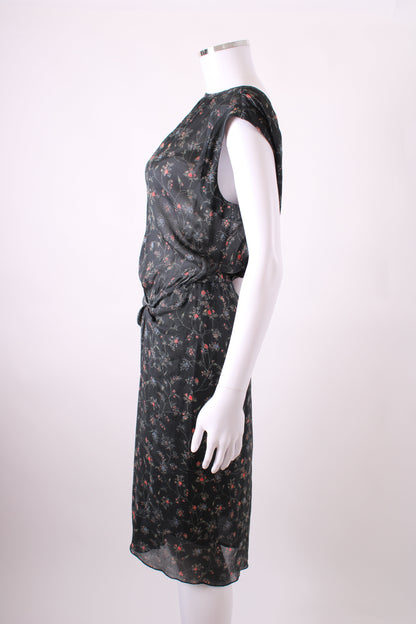 Isabel Marant S/S Floral Print Dress Black/ Red 10 | O/S, Black