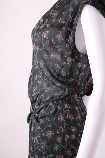 Isabel Marant S/S Floral Print Dress Black/ Red 10 | O/S, Black