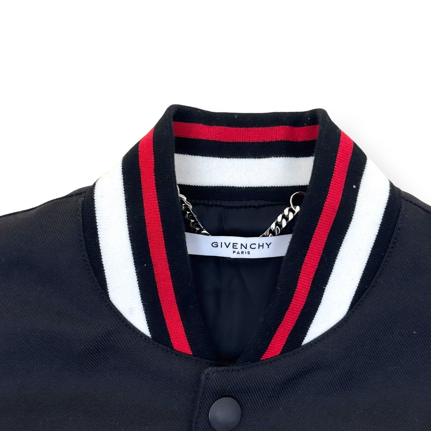 GIVENCHY EMBROIDERED LOGO JACKET BLACK / RED 54 / XL | XL, Black