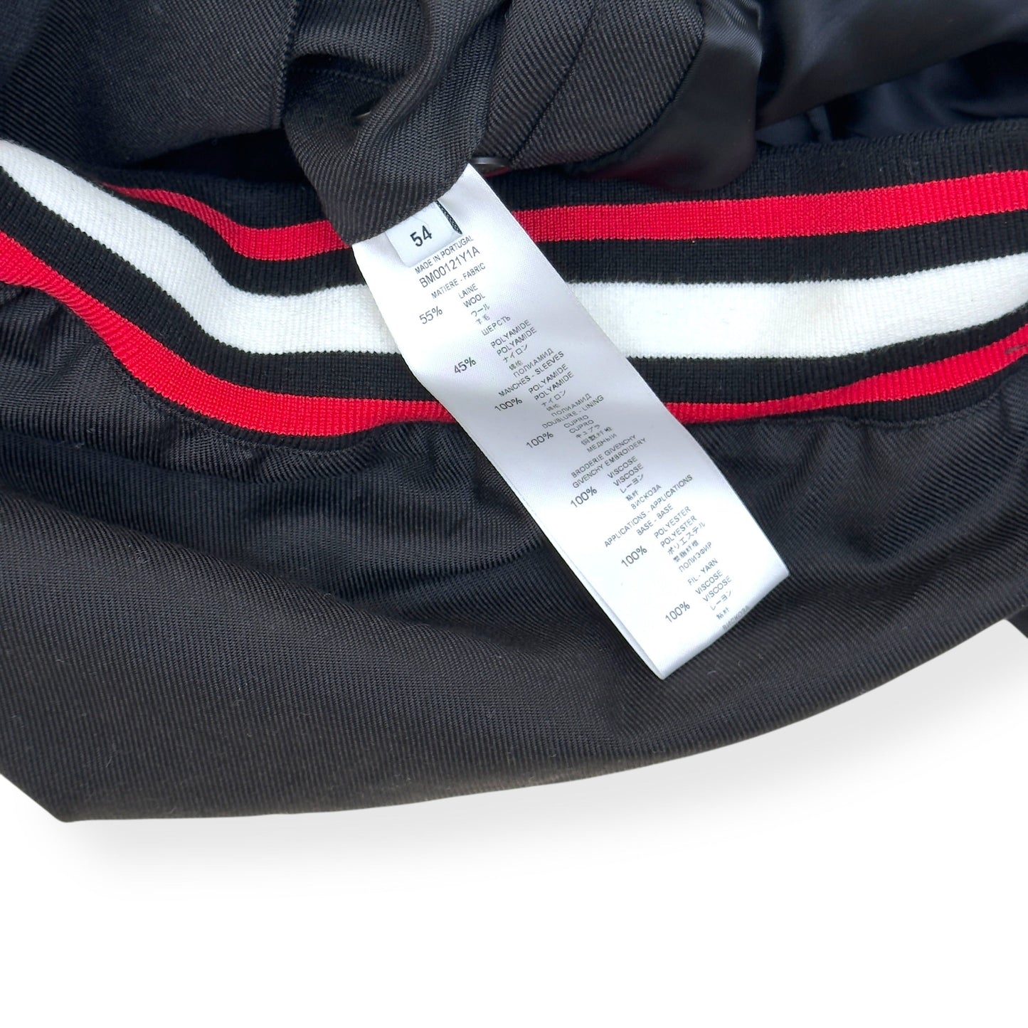 GIVENCHY EMBROIDERED LOGO JACKET BLACK / RED 54 / XL | XL, Black