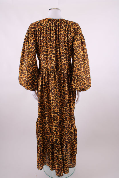 Zimmermann Amelia Draw Long Dress Leopard 2 | O/S, Leopard