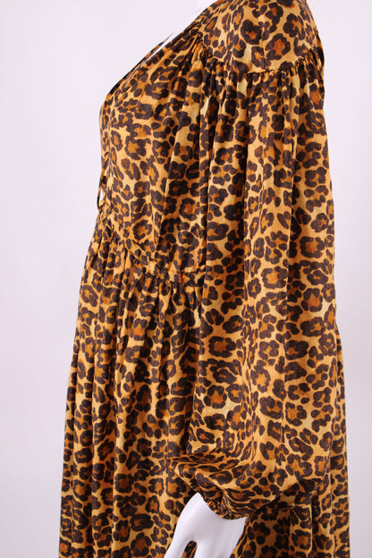 Zimmermann Amelia Draw Long Dress Leopard 2 | O/S, Leopard