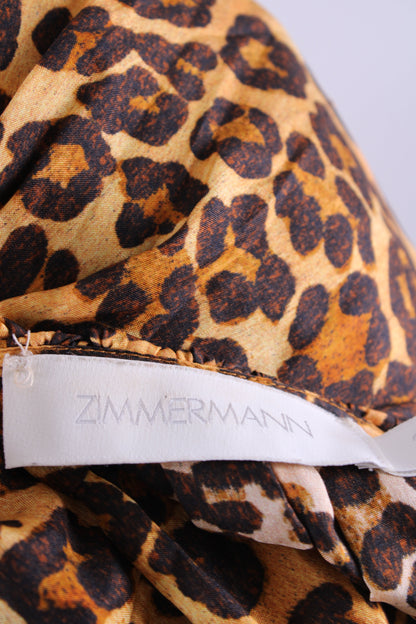 Zimmermann Amelia Draw Long Dress Leopard 2 | O/S, Leopard