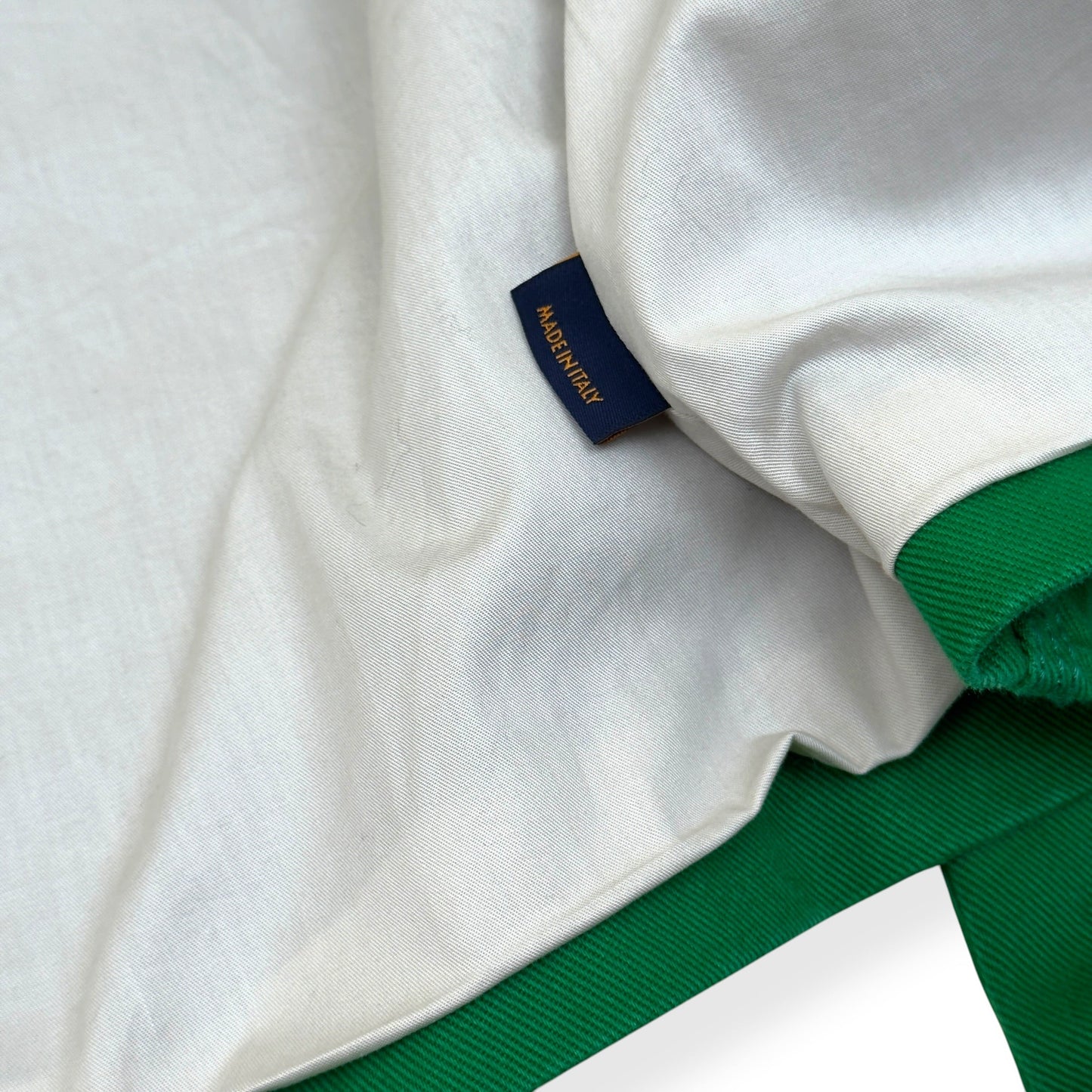 LOUIS VUITTON MONOGRAM EMBOSSED SHEARLING COLLAR ZIP JACKET GREEN 50 / M | Medium, Green