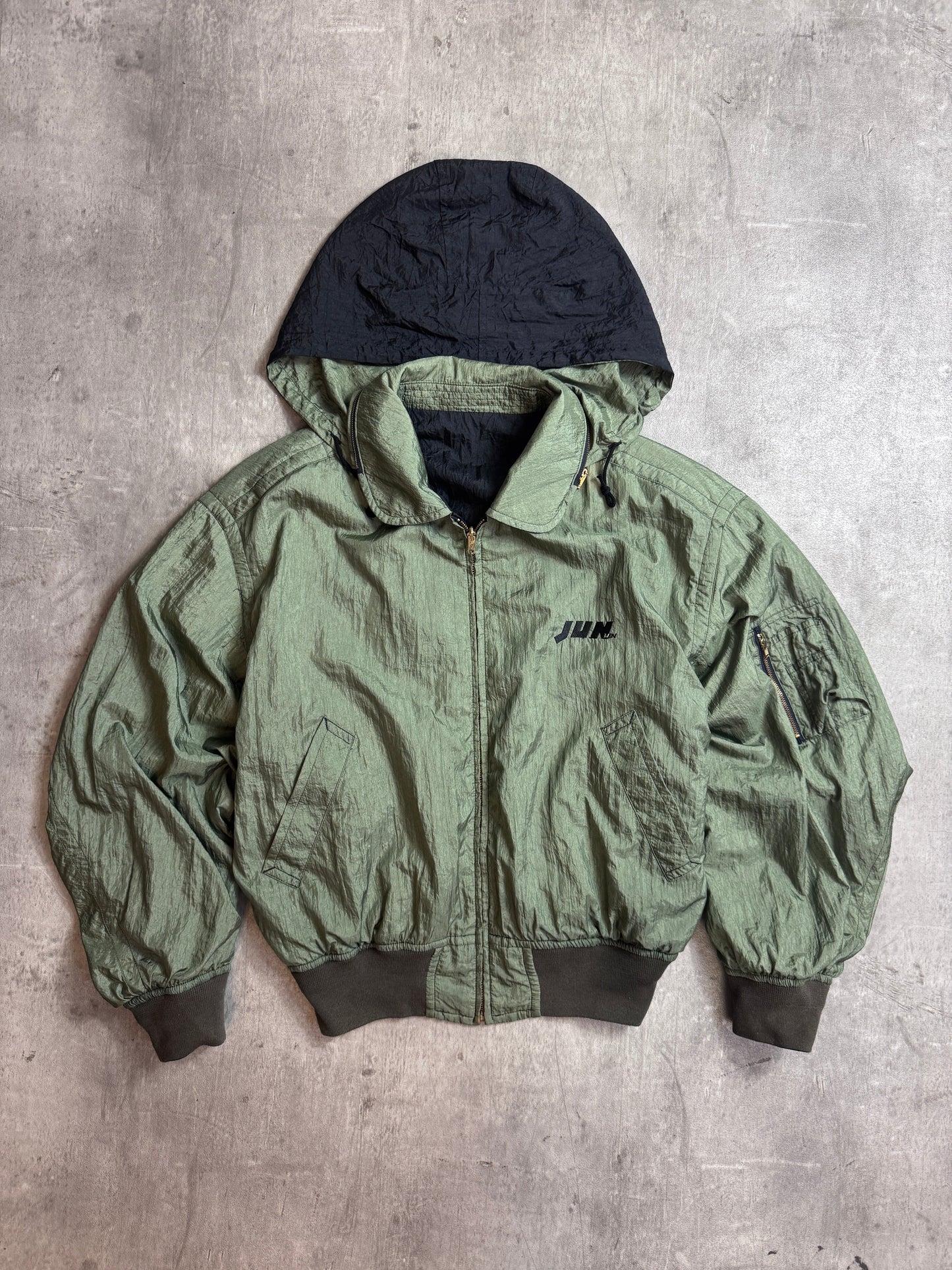 Jun Men Japanese Reversible Crinkle M-A2 Bomber Jacket