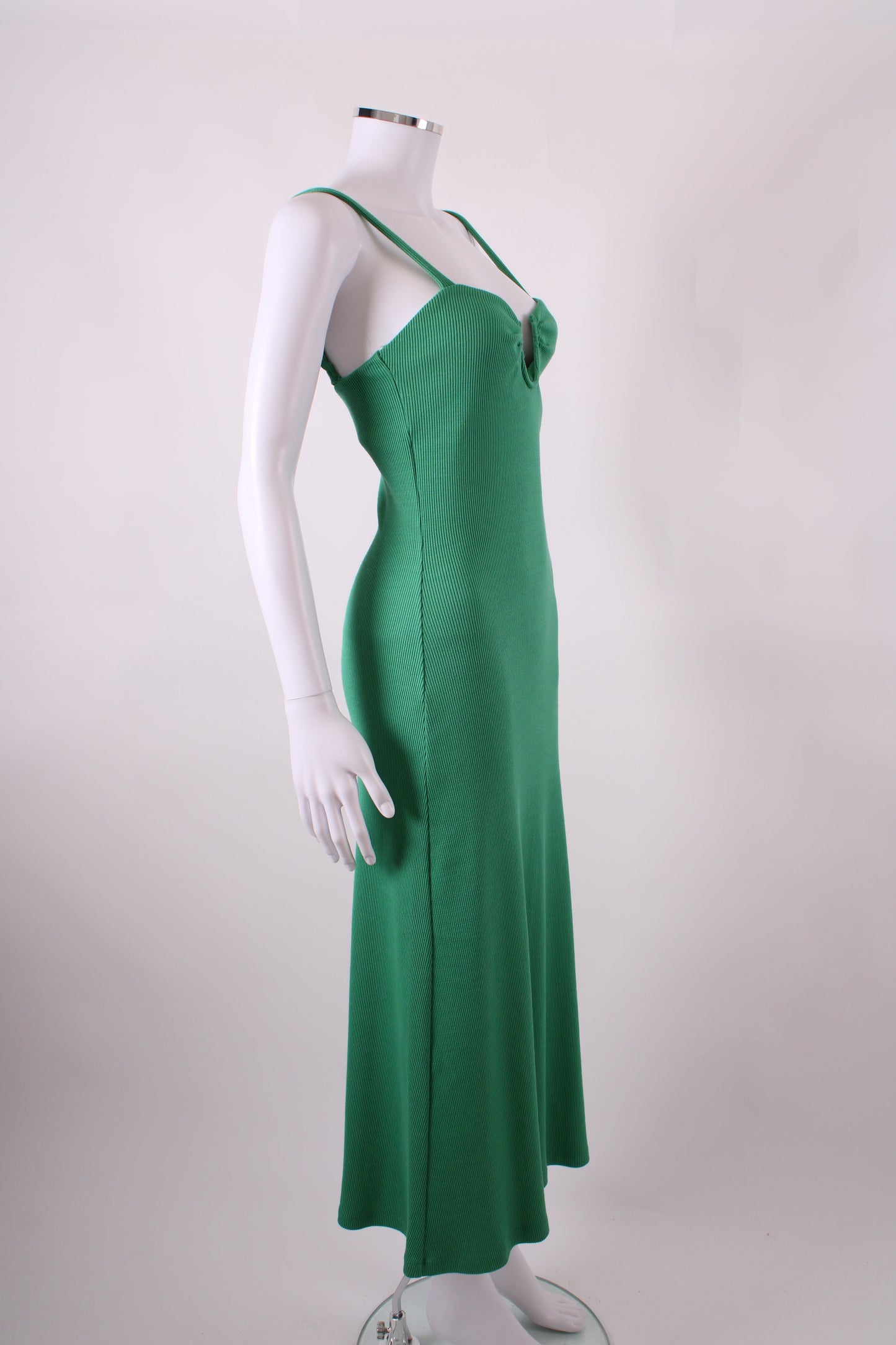 Victoria & Woods S/S Ribbed Knit Dress Green S | Small, Green