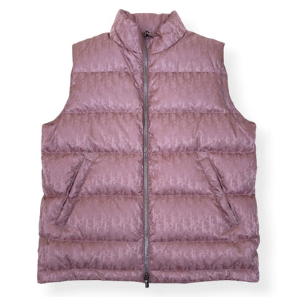 DIOR OBLIQUE JACQUARD DOWN GILET PINK 50 / L | Large, Pink