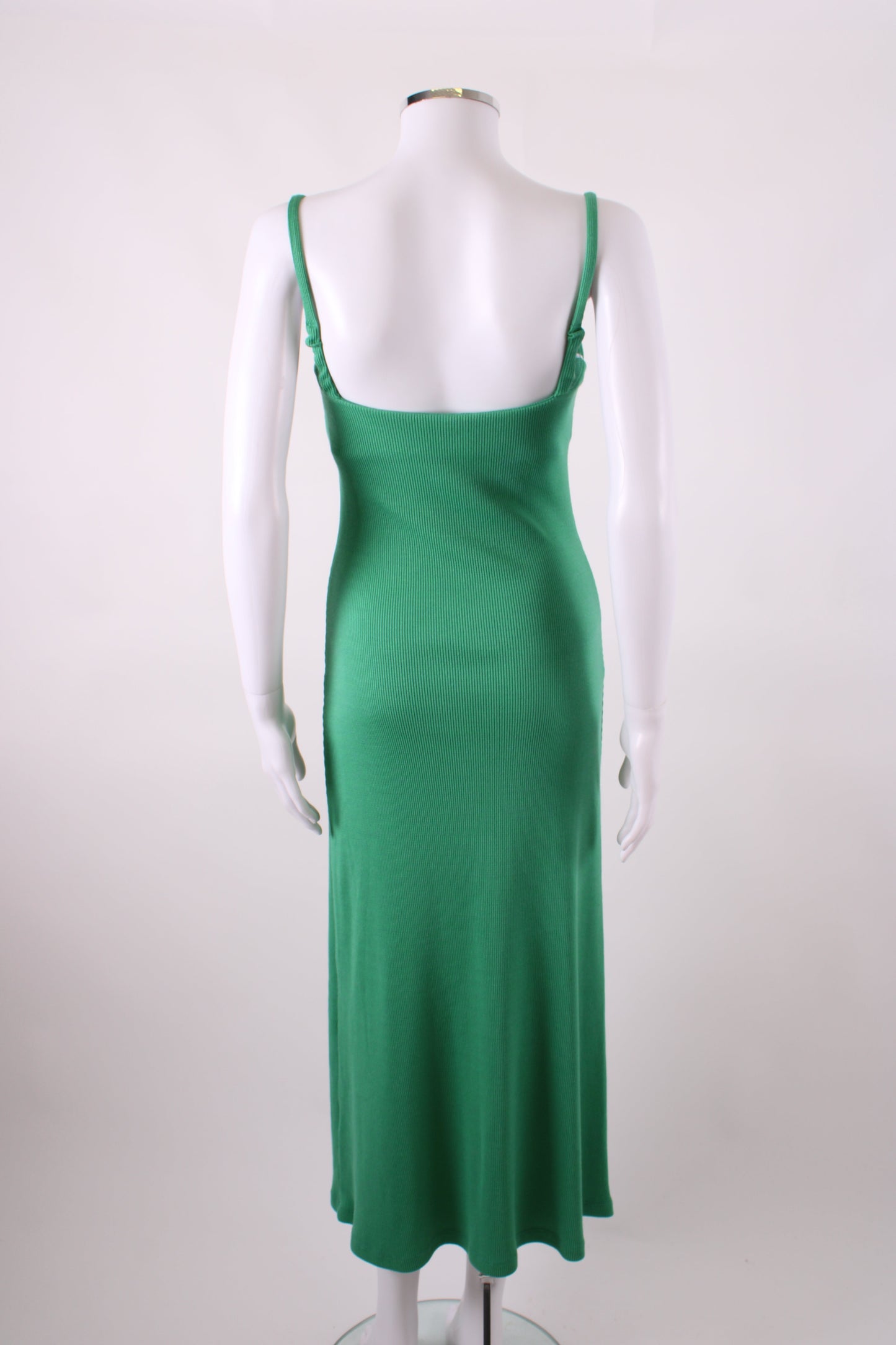 Victoria & Woods S/S Ribbed Knit Dress Green S | Small, Green