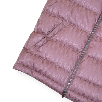DIOR OBLIQUE JACQUARD DOWN GILET PINK 50 / L | Large, Pink