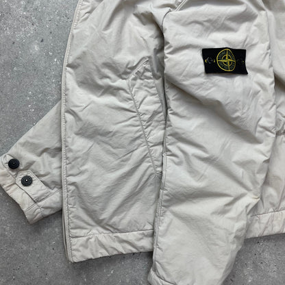Stone Island White Nylon Padded Jacket AW01 | X-Large, Grey