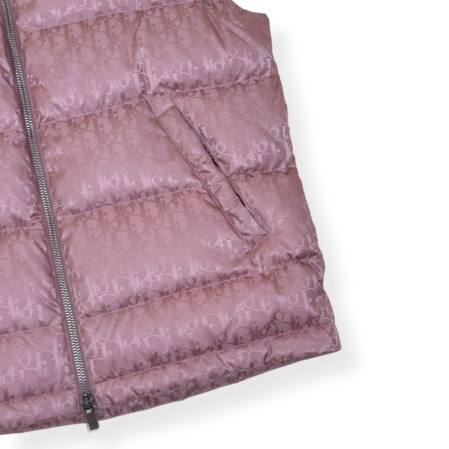 DIOR OBLIQUE JACQUARD DOWN GILET PINK 50 / L | Large, Pink