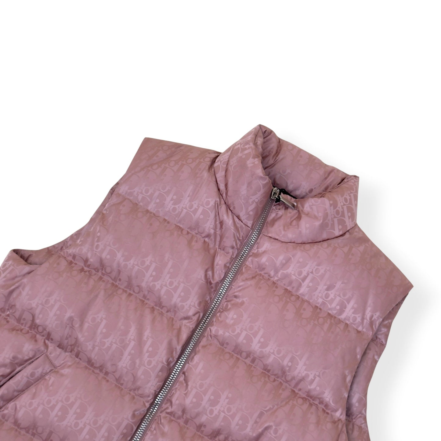 DIOR OBLIQUE JACQUARD DOWN GILET PINK 50 / L | Large, Pink