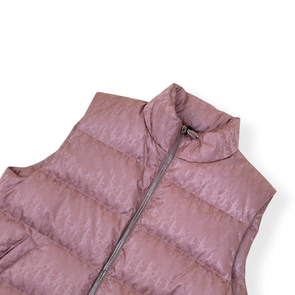 DIOR OBLIQUE JACQUARD DOWN GILET PINK 50 / L | Large, Pink