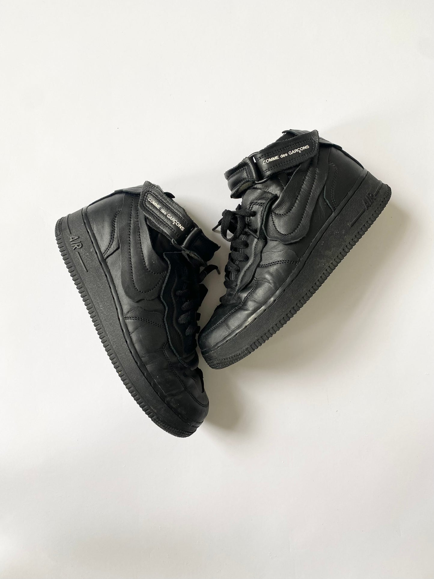 Comme des Garçons x Nike Air Force 1 Mid 'Triple Black' UK 5