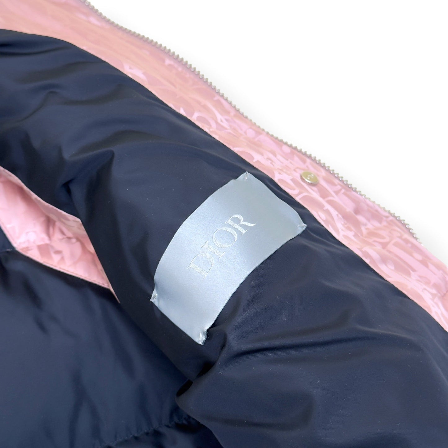 DIOR OBLIQUE JACQUARD DOWN GILET PINK 50 / L | Large, Pink