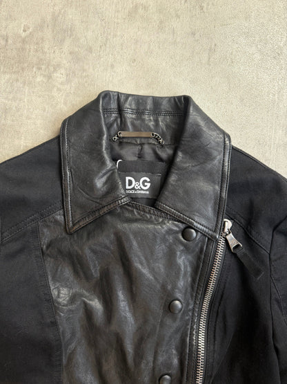 D&G Leather Detail Cropped Tech Jacket