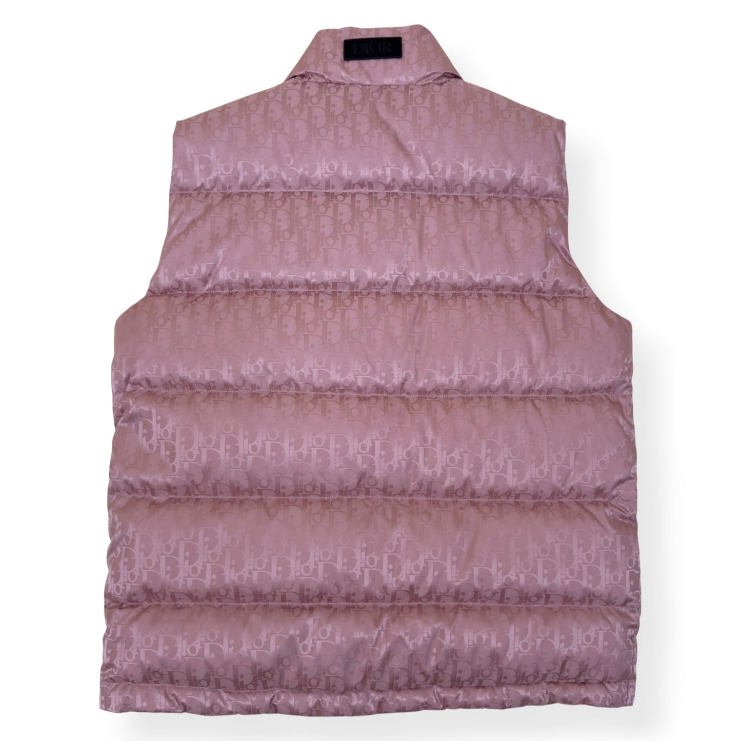 DIOR OBLIQUE JACQUARD DOWN GILET PINK 50 / L | Large, Pink