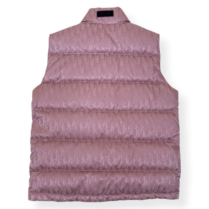 DIOR OBLIQUE JACQUARD DOWN GILET PINK 50 / L | Large, Pink