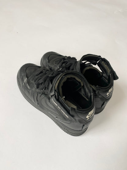 Comme des Garçons x Nike Air Force 1 Mid 'Triple Black' UK 5