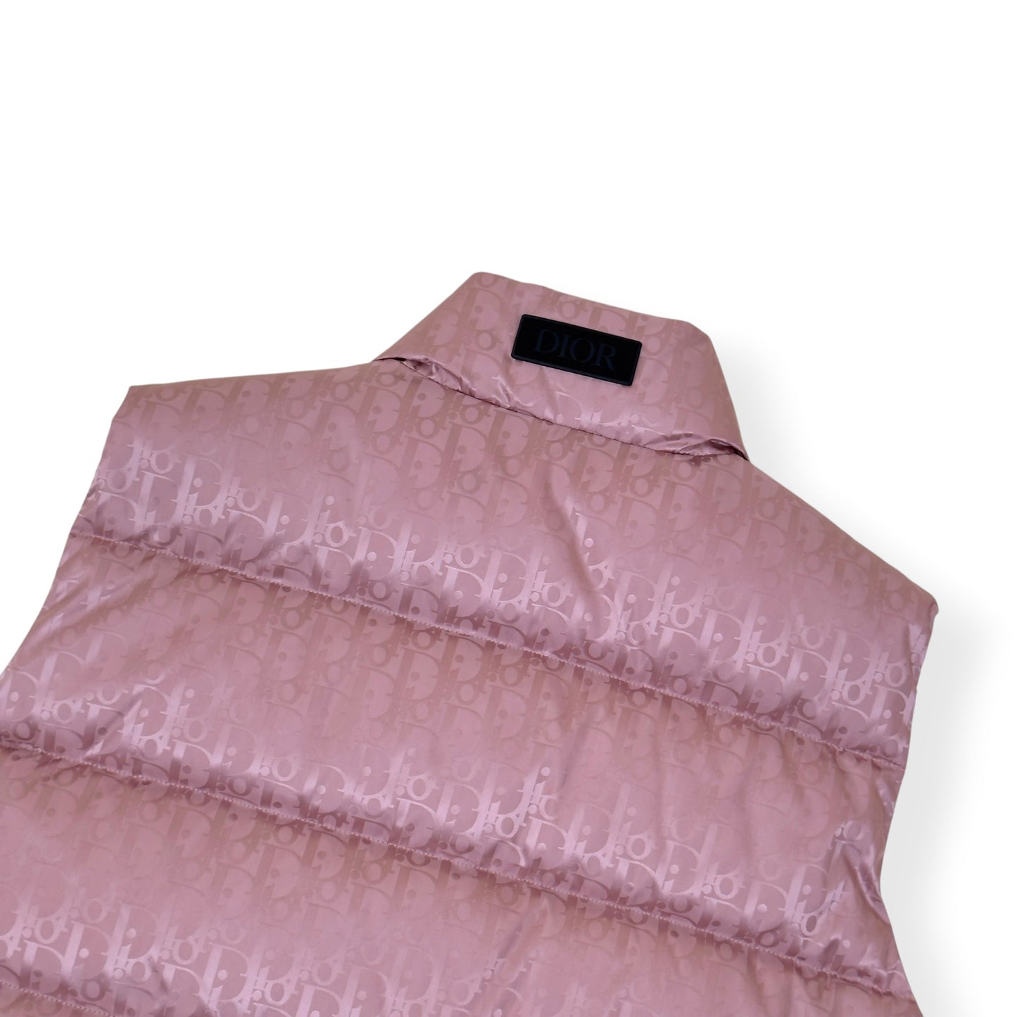 DIOR OBLIQUE JACQUARD DOWN GILET PINK 50 / L | Large, Pink