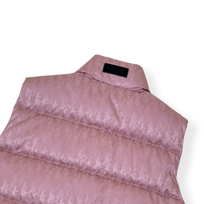 DIOR OBLIQUE JACQUARD DOWN GILET PINK 50 / L | Large, Pink