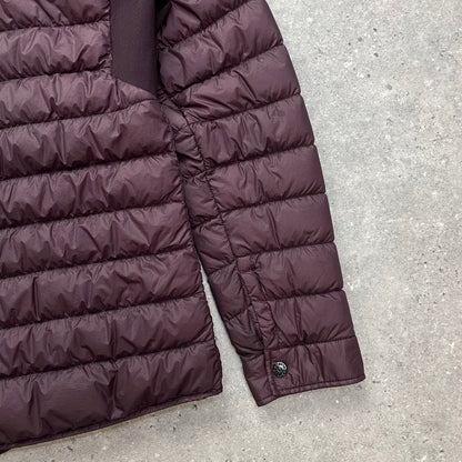 Stone Island Burgundy Padded Lightweight Down Overshirt Jacket | Medium, Burgundy