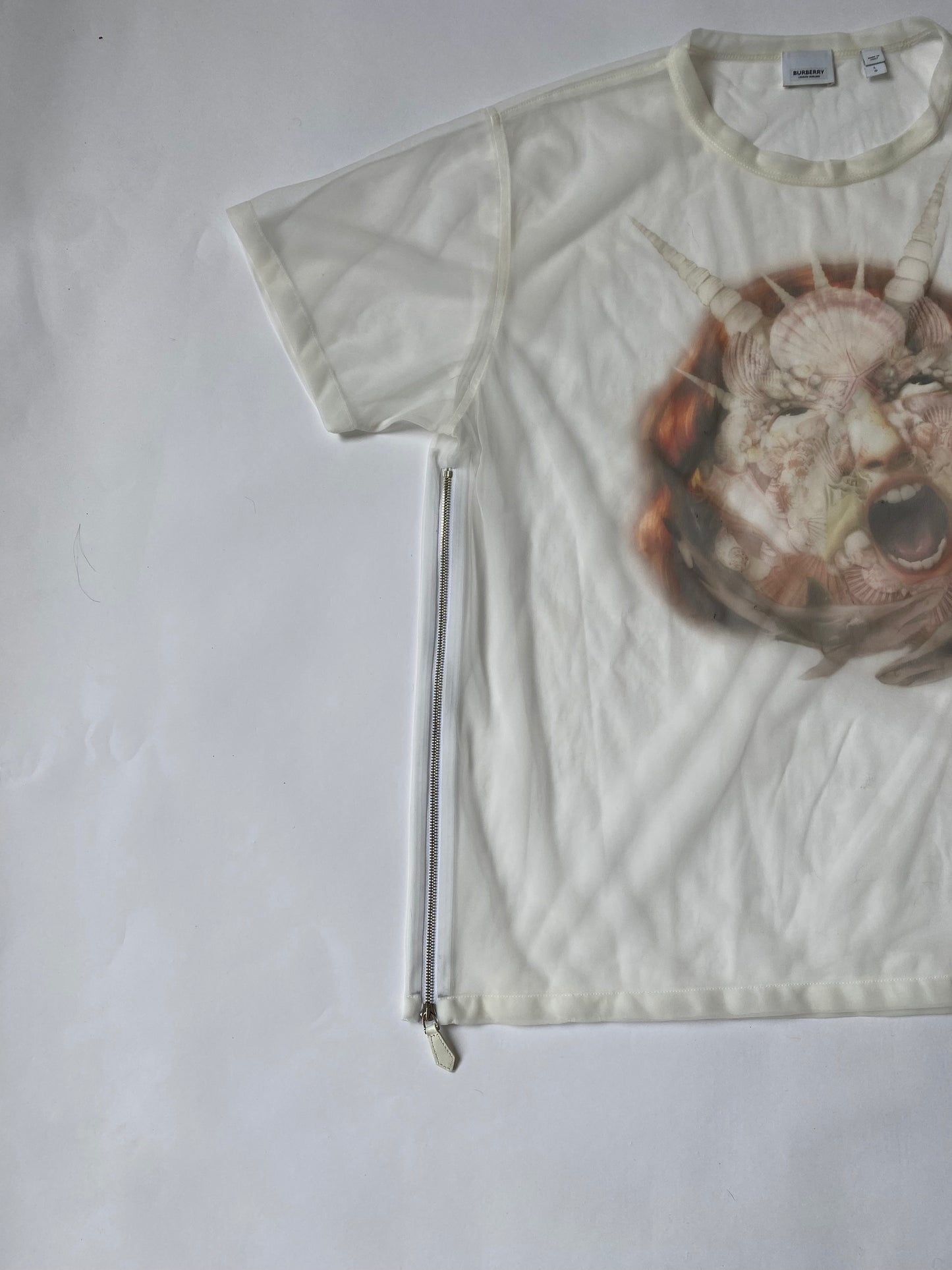 Burberry Sea Maiden Print Sheer Jersey L