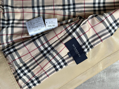 Burberry Leather Cropped Lambs Leather Jacket