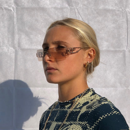 Dior By John Galliano Flame Sunglasses With Bronze/Brown Tint Lenses | O/S, Multicoloured
