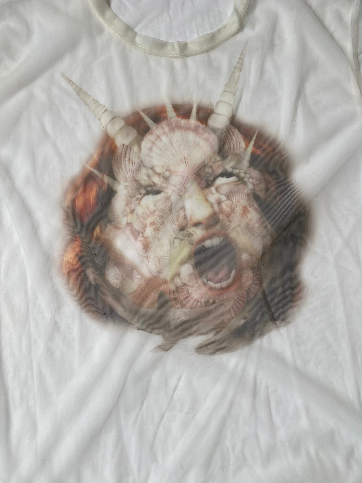 Burberry Sea Maiden Print Sheer Jersey L