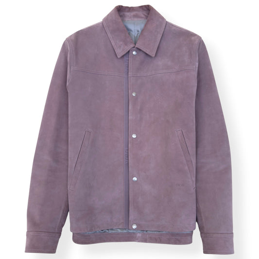 DIOR SUEDE CALFSKIN OVERSHIRT JACKET MAUVE 50 / L | Large, Mauve