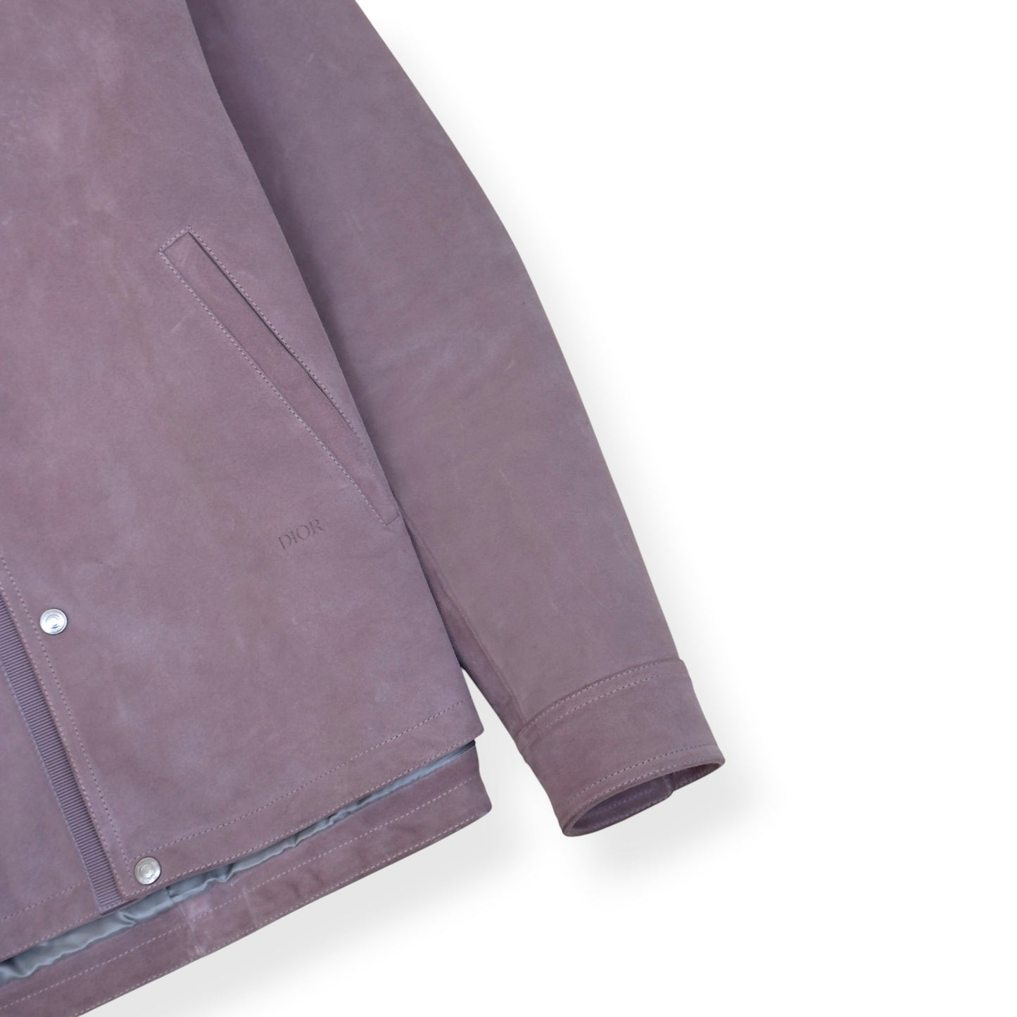DIOR SUEDE CALFSKIN OVERSHIRT JACKET MAUVE 50 / L | Large, Mauve