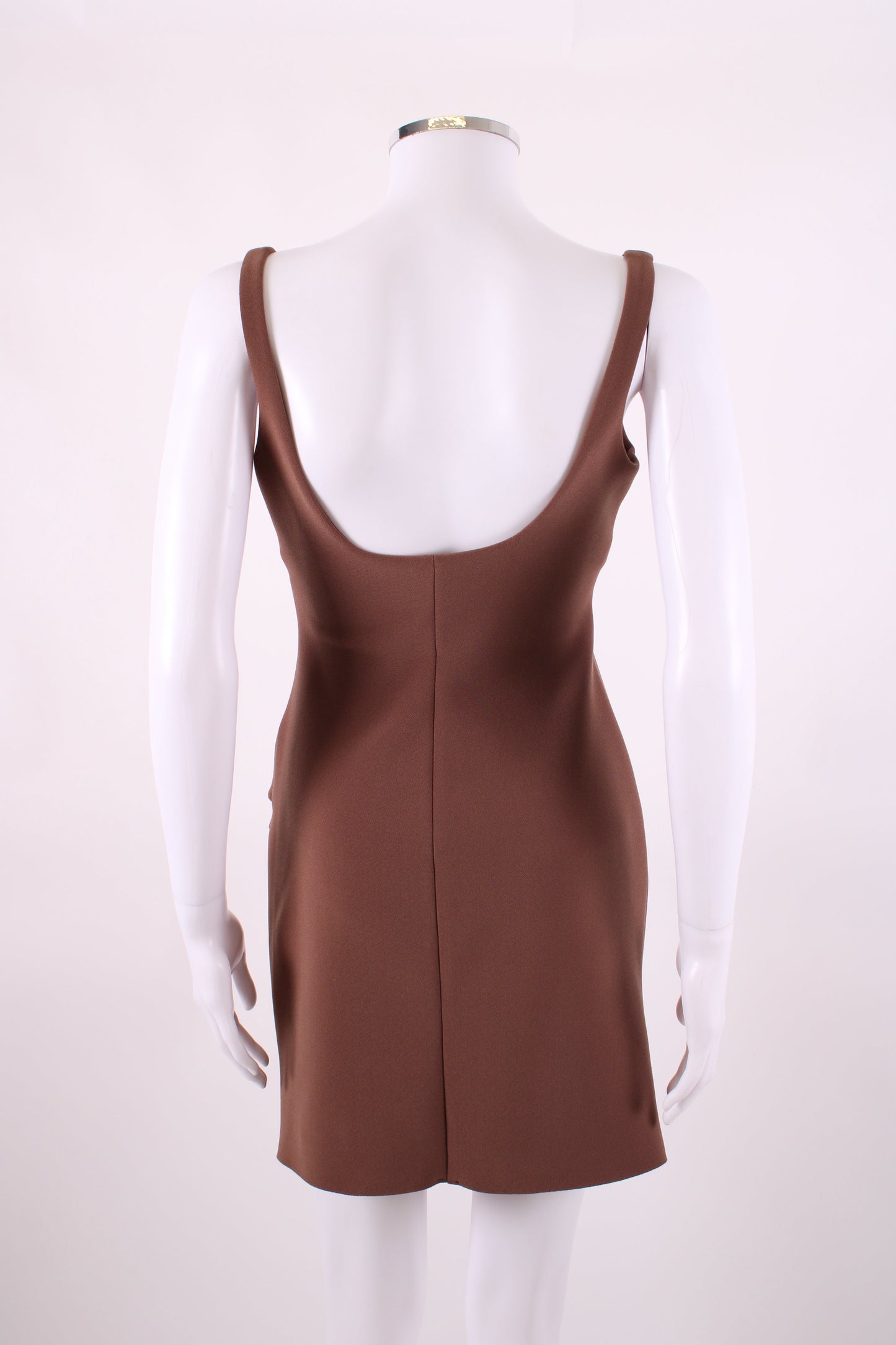 Bec & Bridge Dress Ruched Brown 10 | O/S, Brown