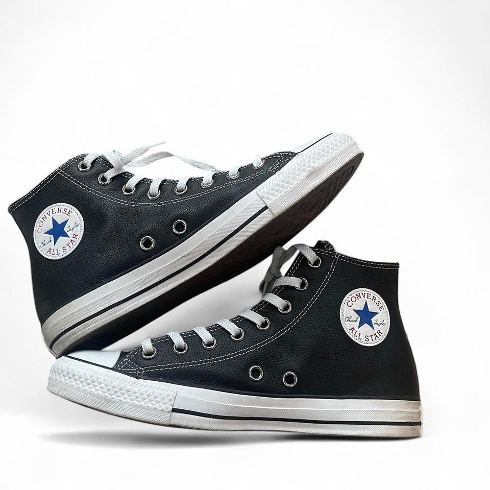 Chrome Hearts Leather Converse | EU 46.5 / UK 11.5 / US 12.5, Silver
