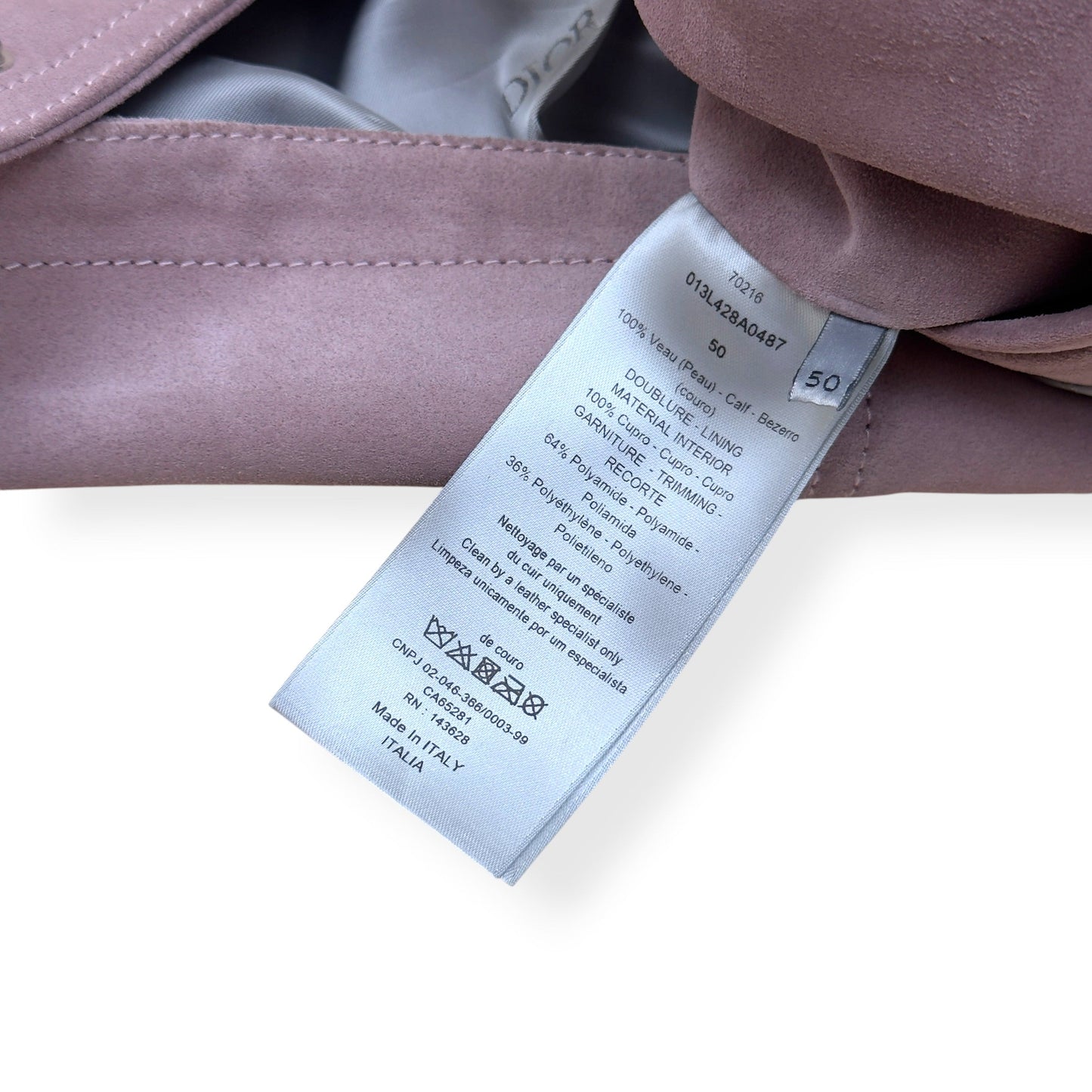 DIOR SUEDE CALFSKIN OVERSHIRT JACKET MAUVE 50 / L | Large, Mauve