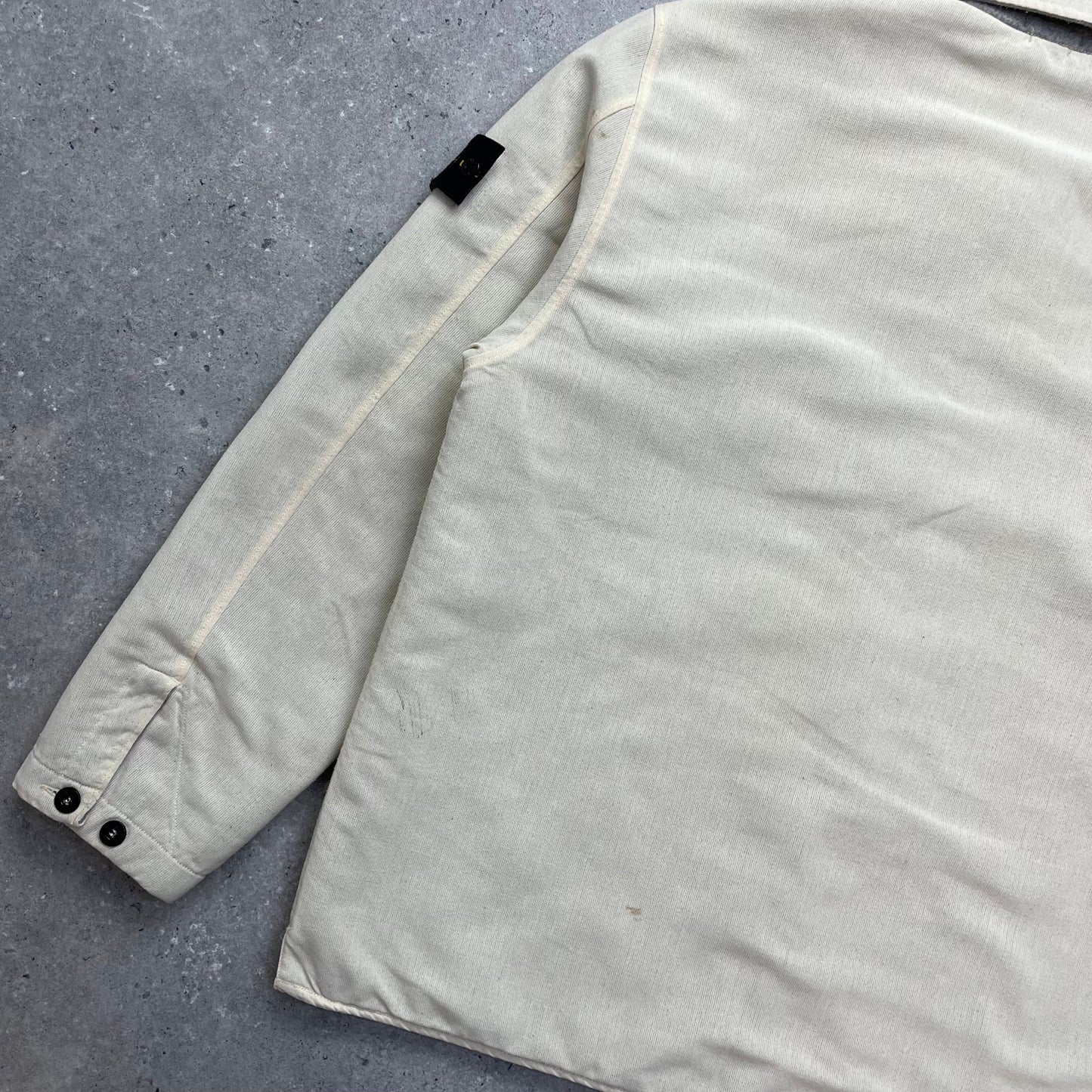 Stone Island Cream Canvas Lined Jacket AW03 | XX-Large, Multicoloured