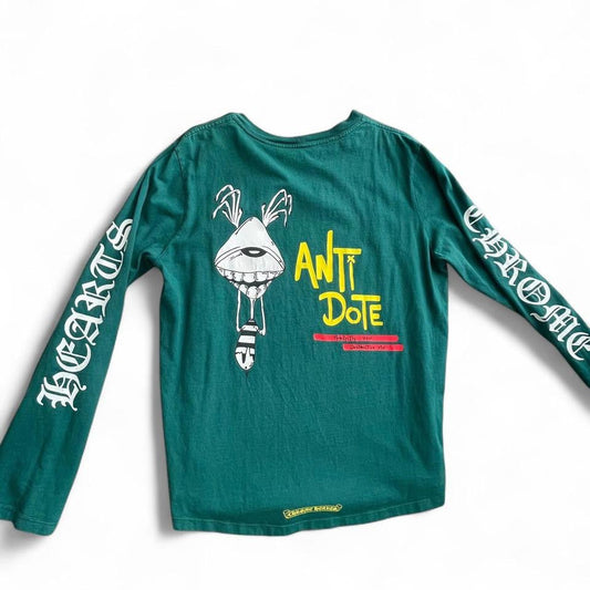 Chrome Hearts Matty Boy Antidote Long Sleeve T-shirt Green | XL, Green