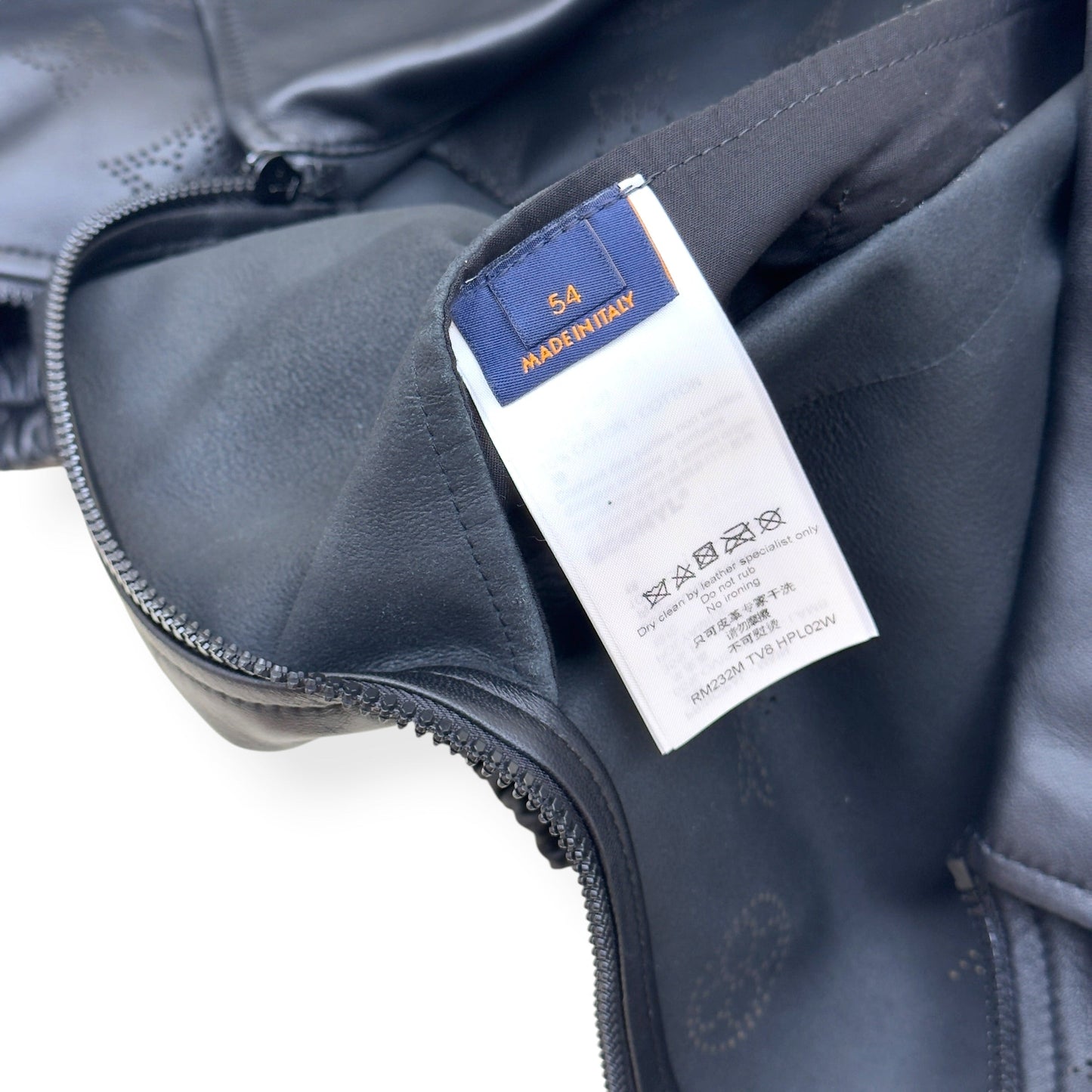 LOUIS VUITTON LEATHER MIX BLOUSON JACKET BLACK 54 / XL | XL, Black