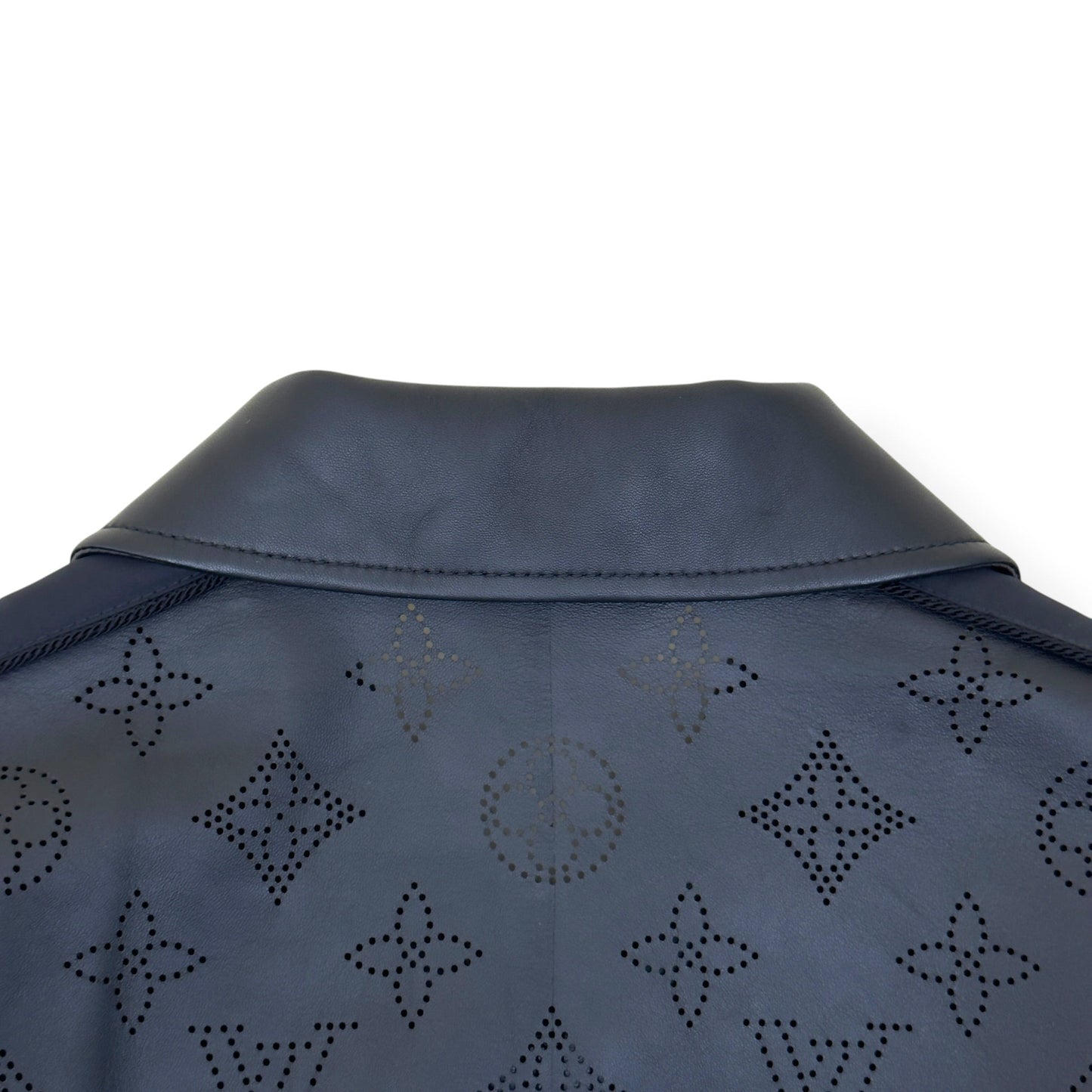 LOUIS VUITTON LEATHER MIX BLOUSON JACKET BLACK 54 / XL | XL, Black