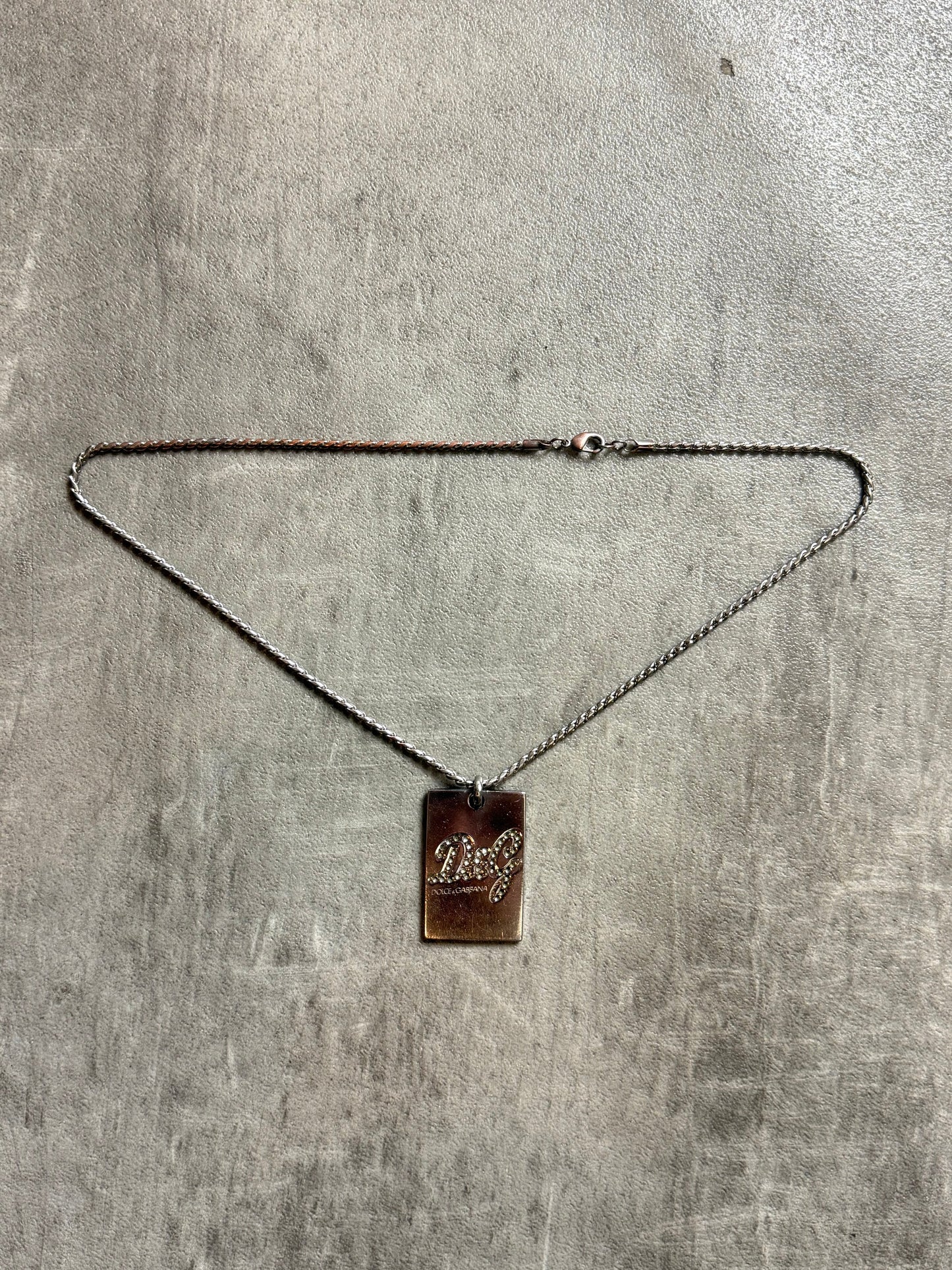 D&G Logo Dog Tag Necklace