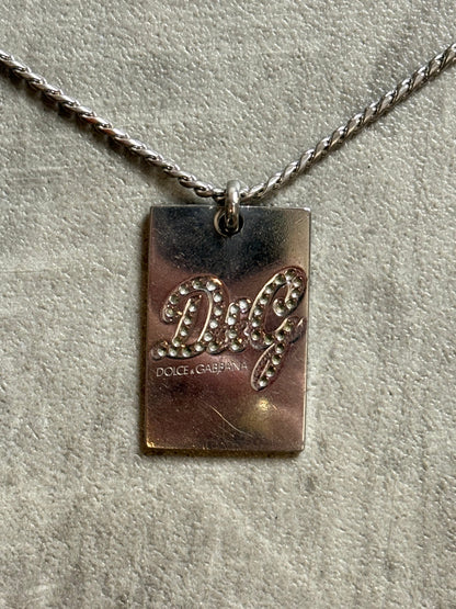 D&G Logo Dog Tag Necklace