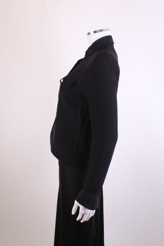 Balmain L/S Button Shirt Black 8 | Medium, Black