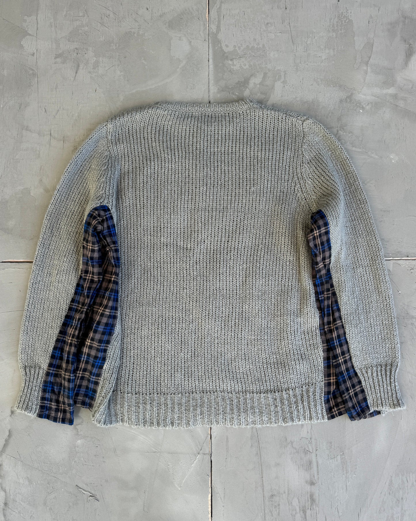 Acne Studios FW24 Wool Check & Heart Knit Sweatshirt