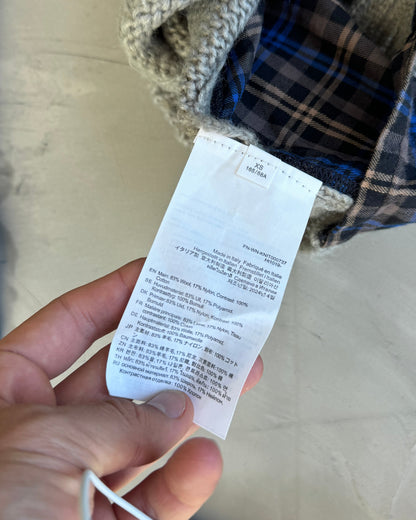 Acne Studios FW24 Wool Check & Heart Knit Sweatshirt