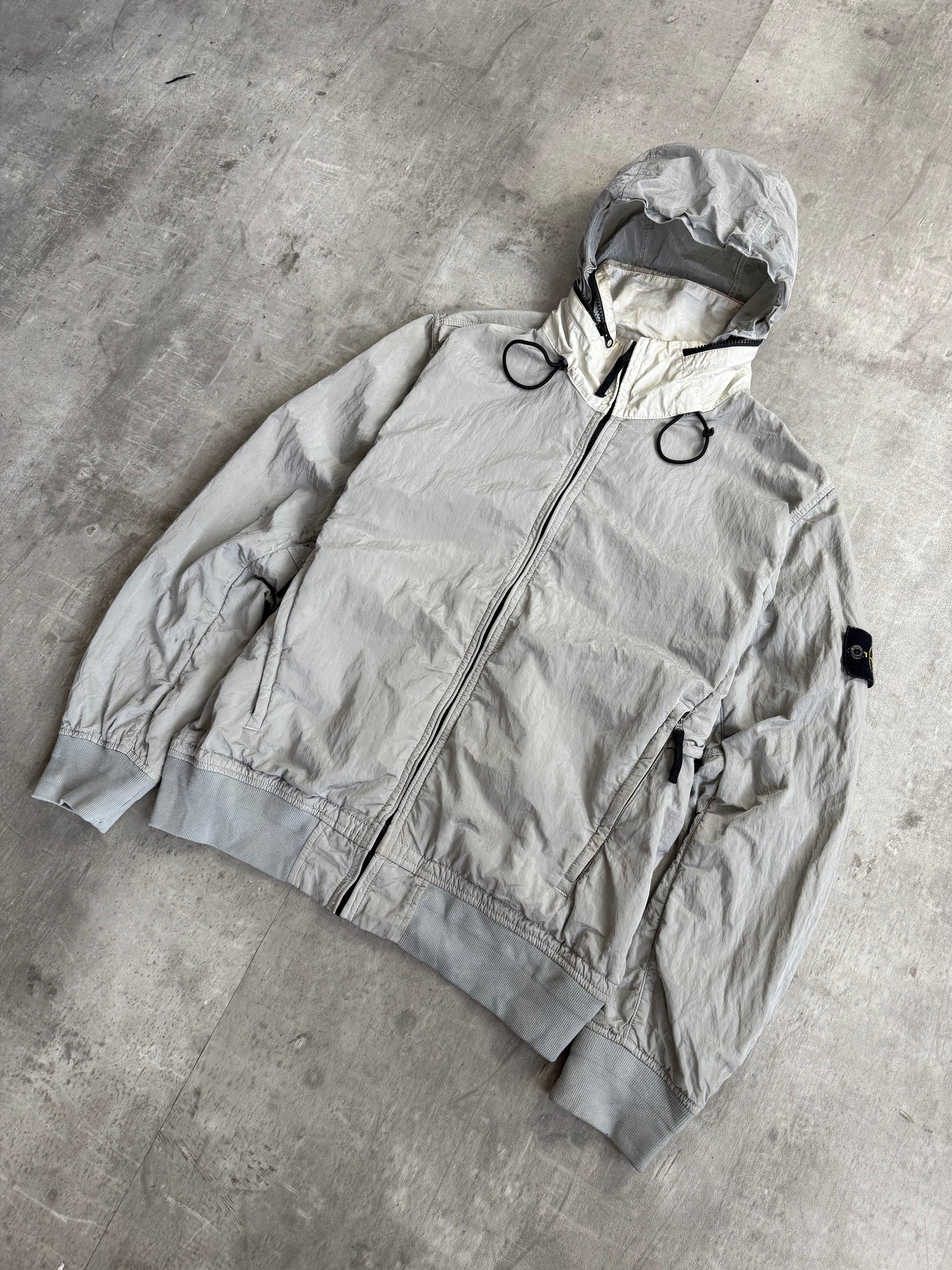 S/S2016 Stone Island Silver Nylon Metal Tyvek Shield Jacket