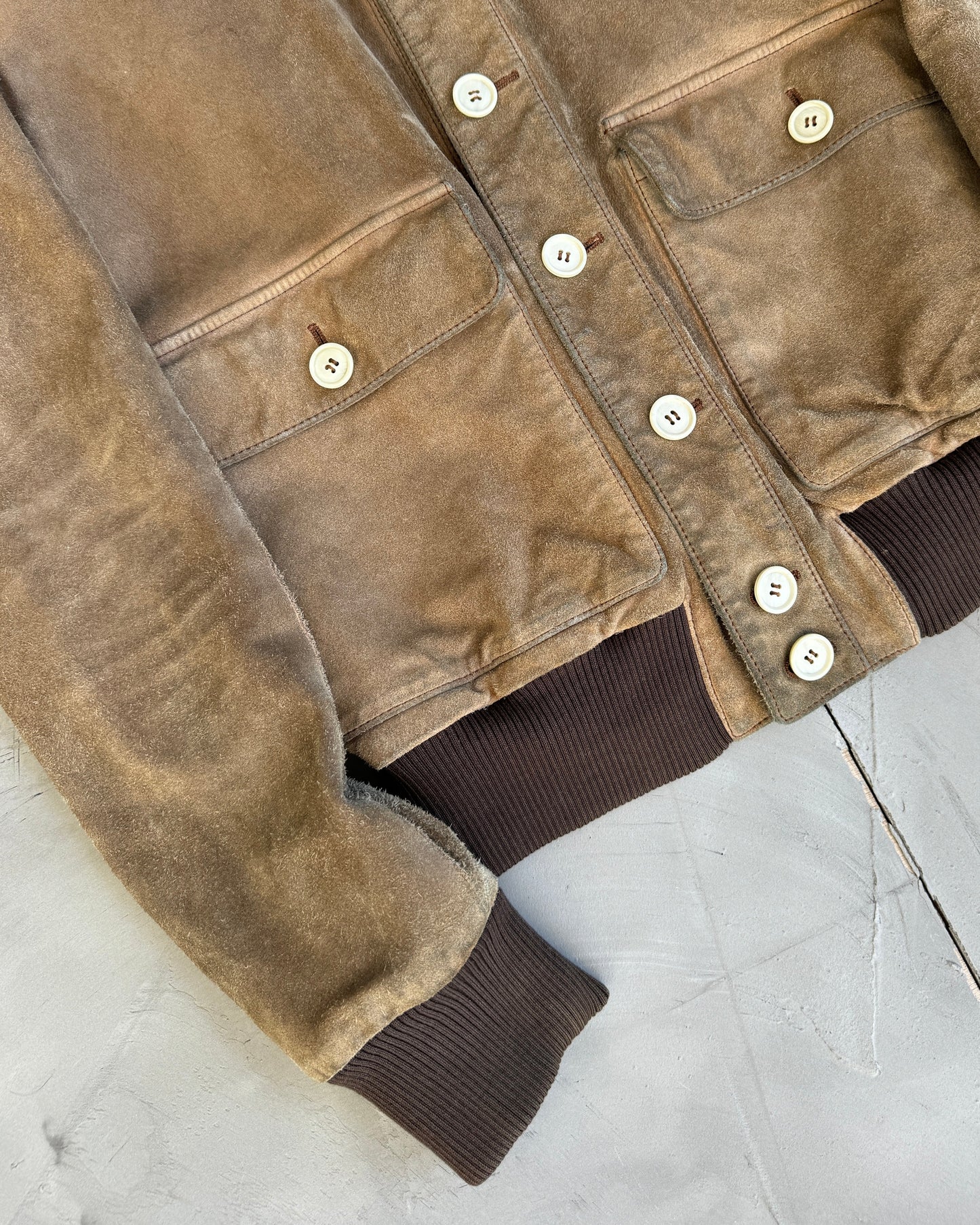 Alexander McQueen Suede Leather Jacket - M | Medium, Brown