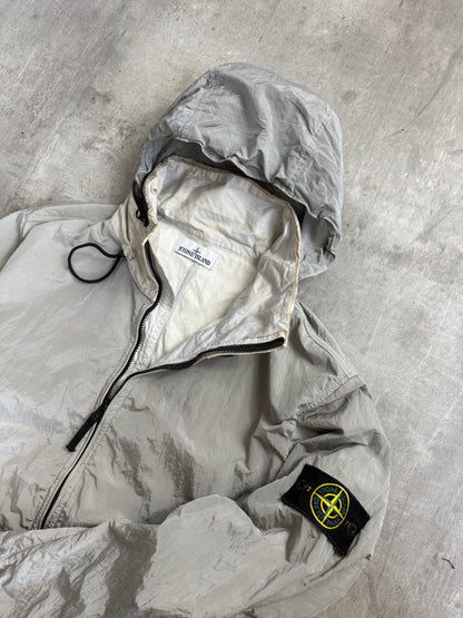 S/S2016 Stone Island Silver Nylon Metal Tyvek Shield Jacket